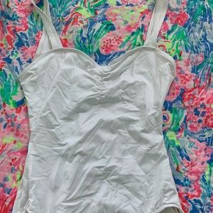 White dance leotard